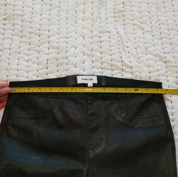 Helmut Lang Plonge Leather Leggings Pant Black - Picture 5 of 7